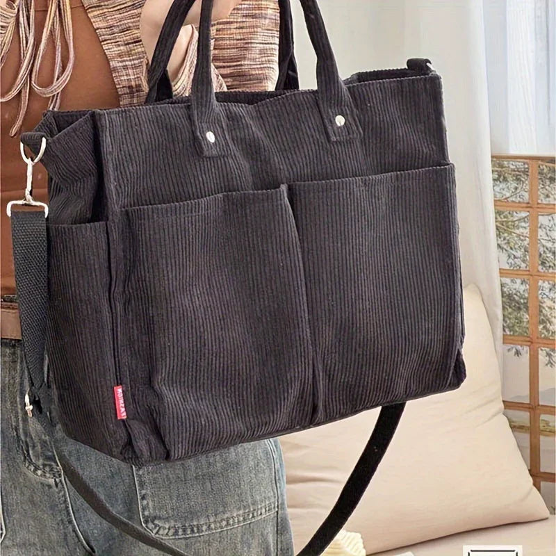 María | Bolso de pana multibolsillos