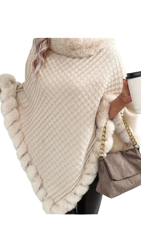 Jimena | Poncho de punto texturizado