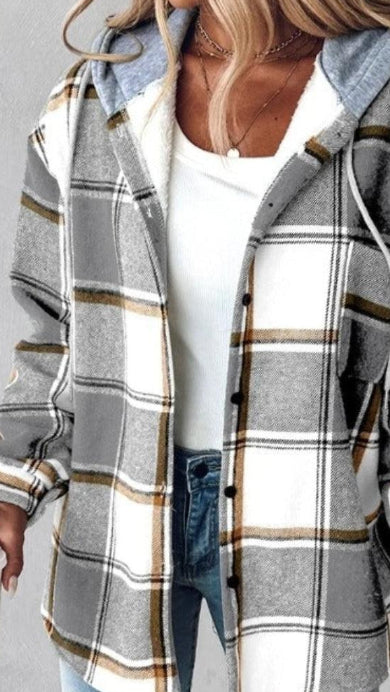 Camila | Chaqueta de cuadros forrada