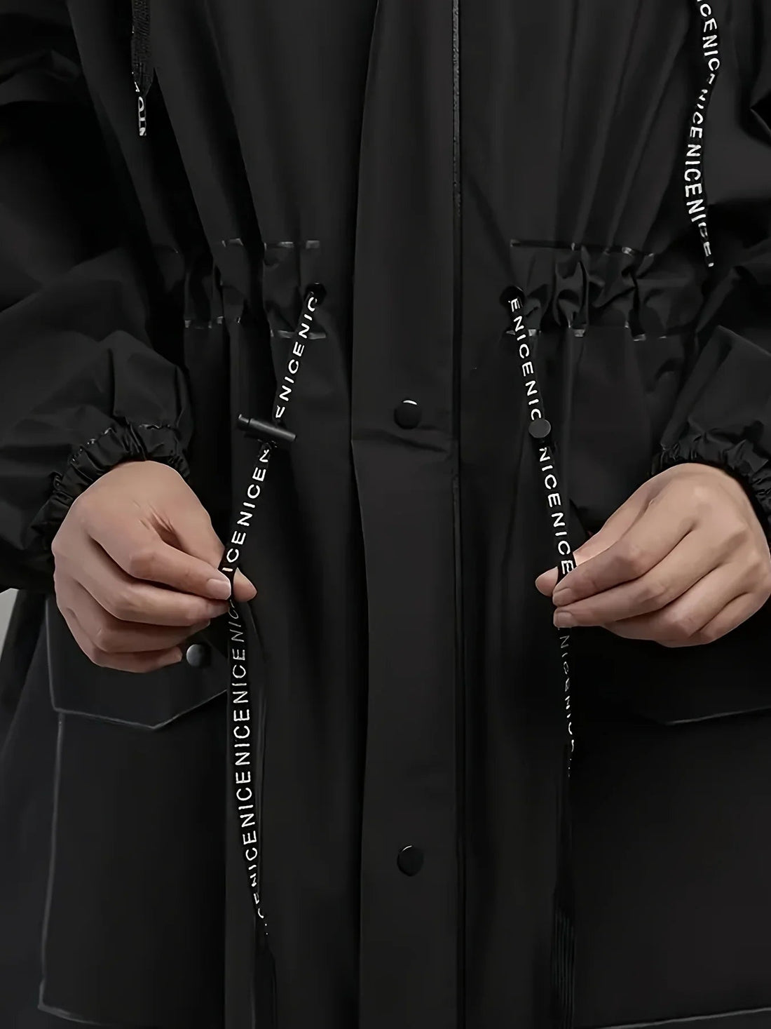 Fátima | Impermeable largo con capucha