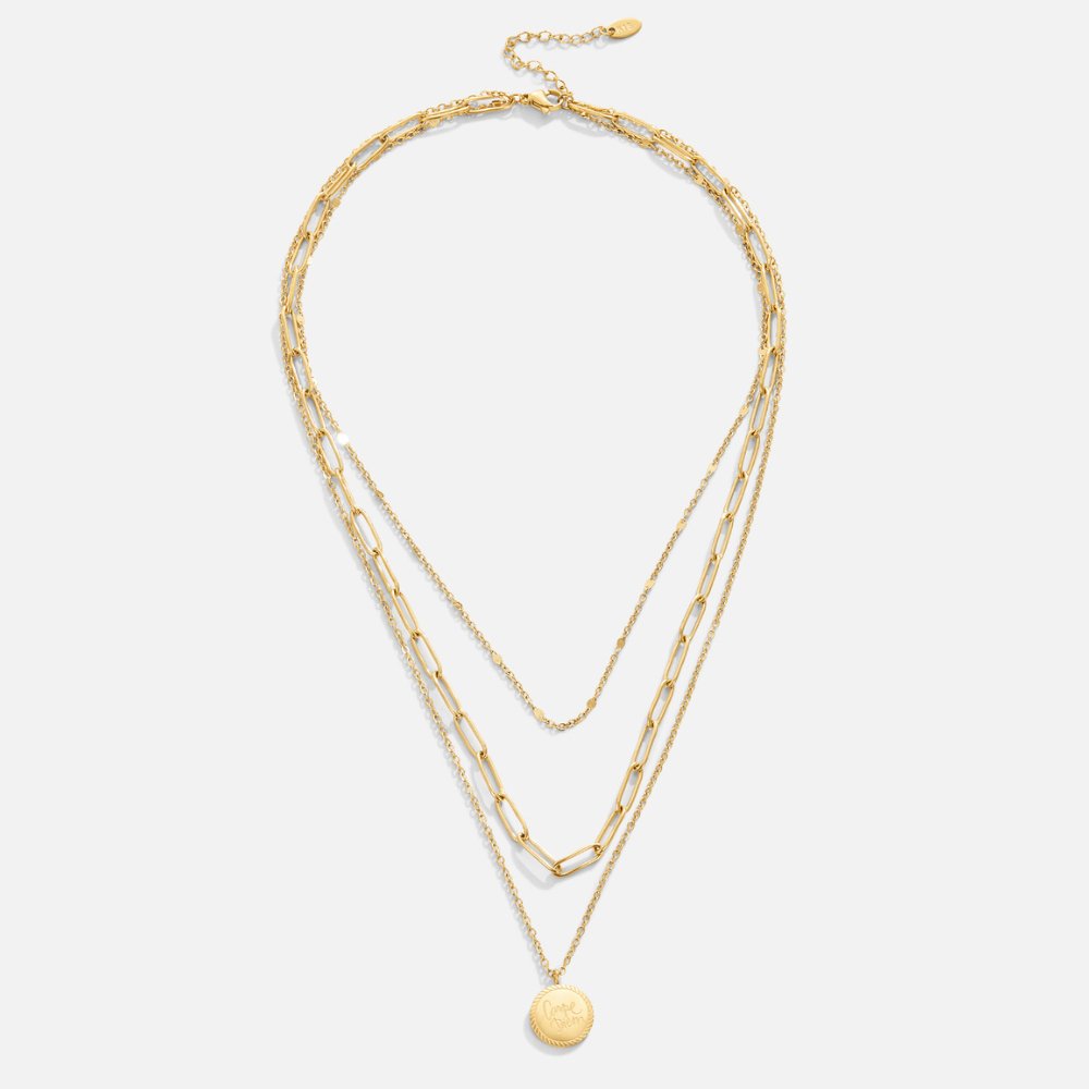 Inmaculada | Collar triple con moneda