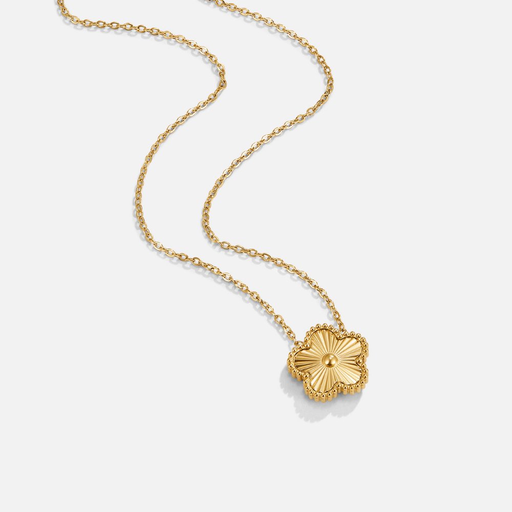 Jimena | Collar dorado de trébol