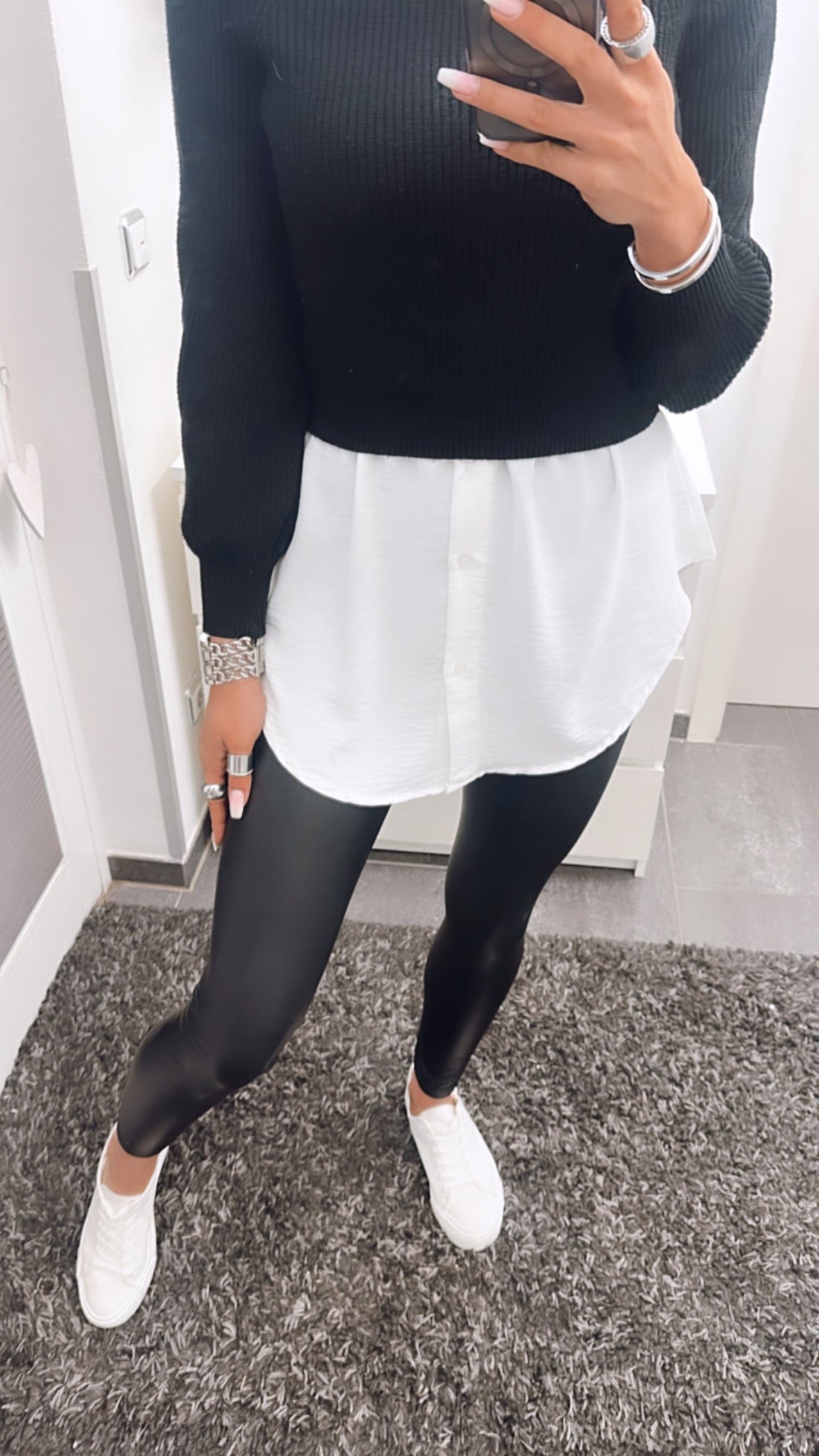 Teresa | Falso bajo de camisa blanco