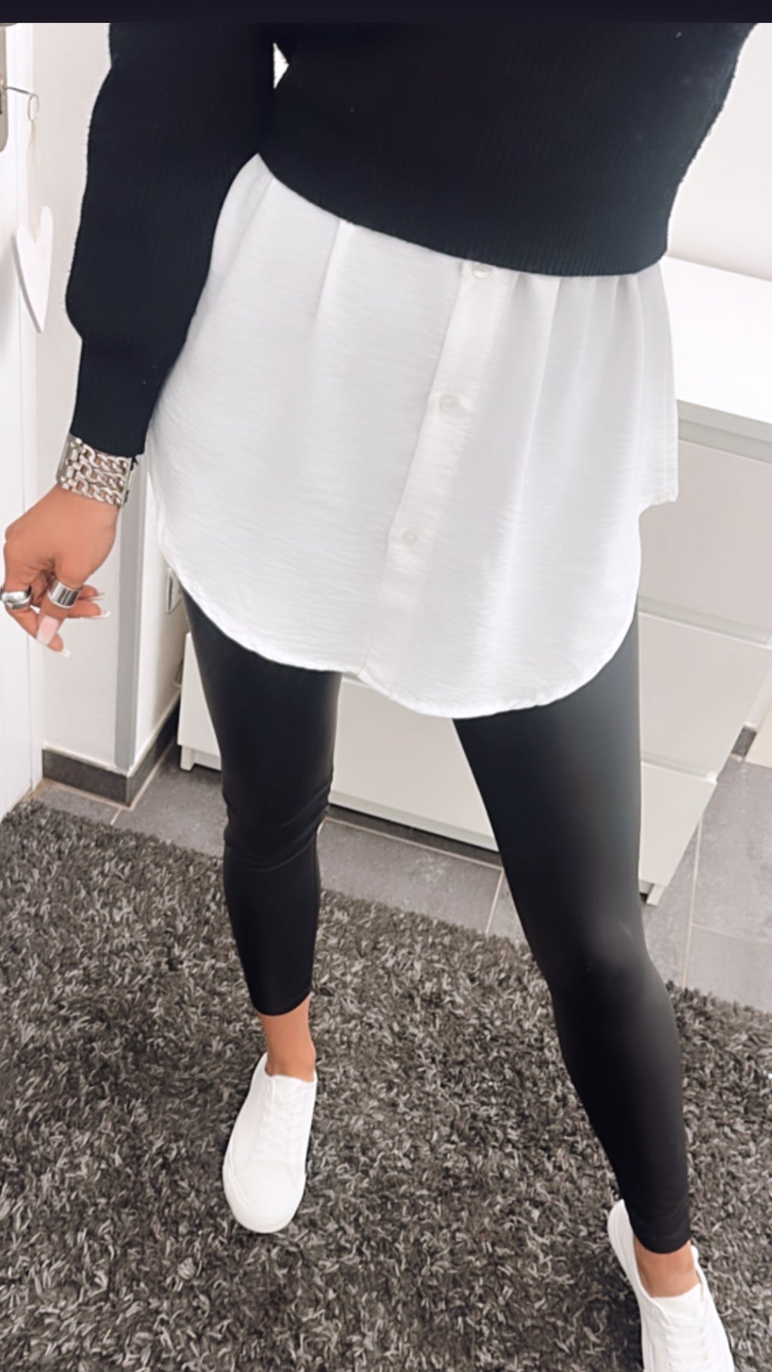 Teresa | Falso bajo de camisa blanco