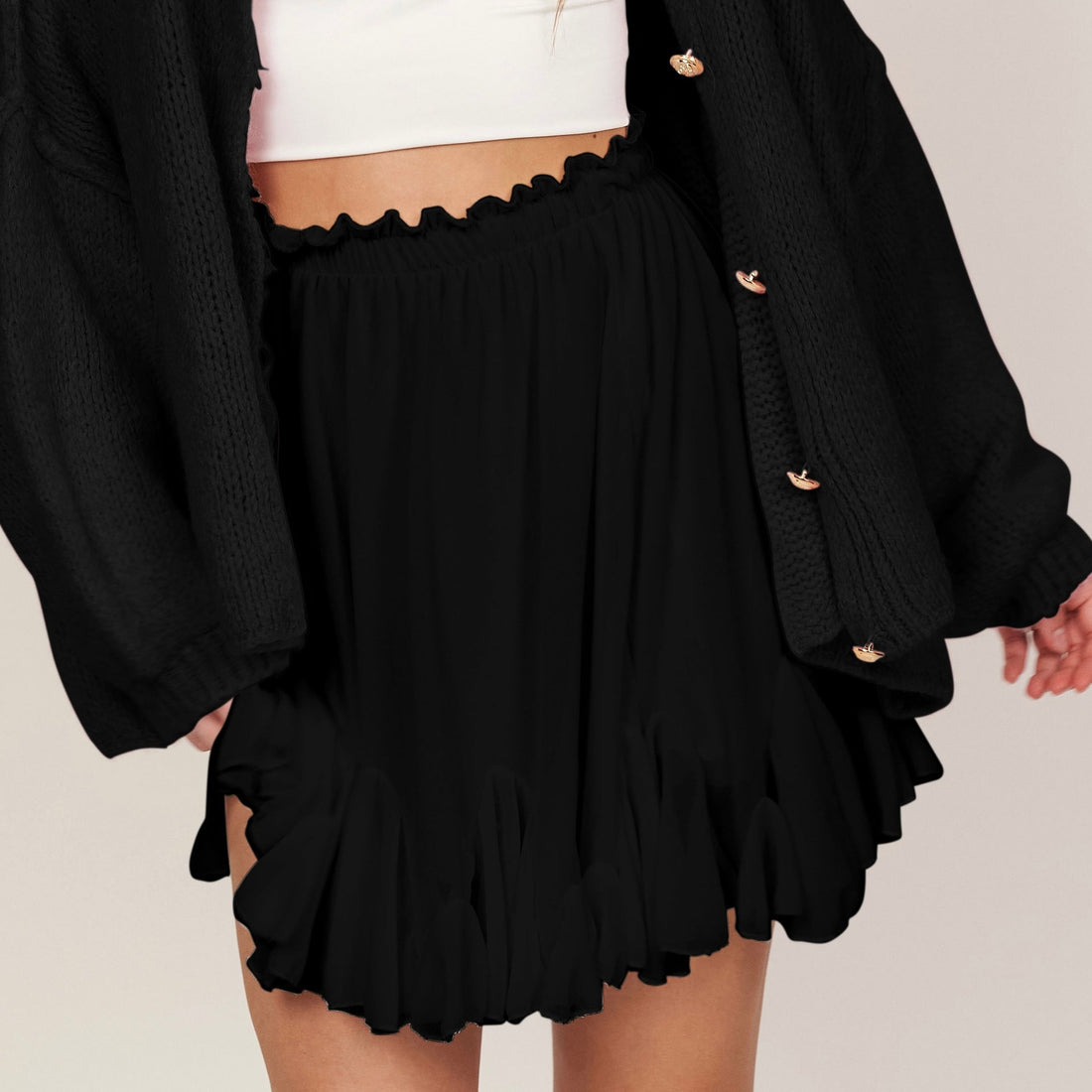 Paloma | Falda corta con volantes