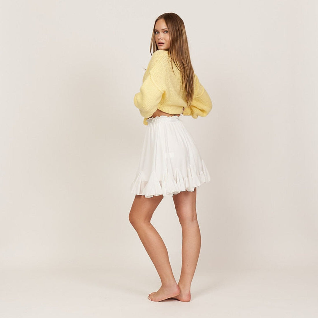 Paloma | Falda corta con volantes
